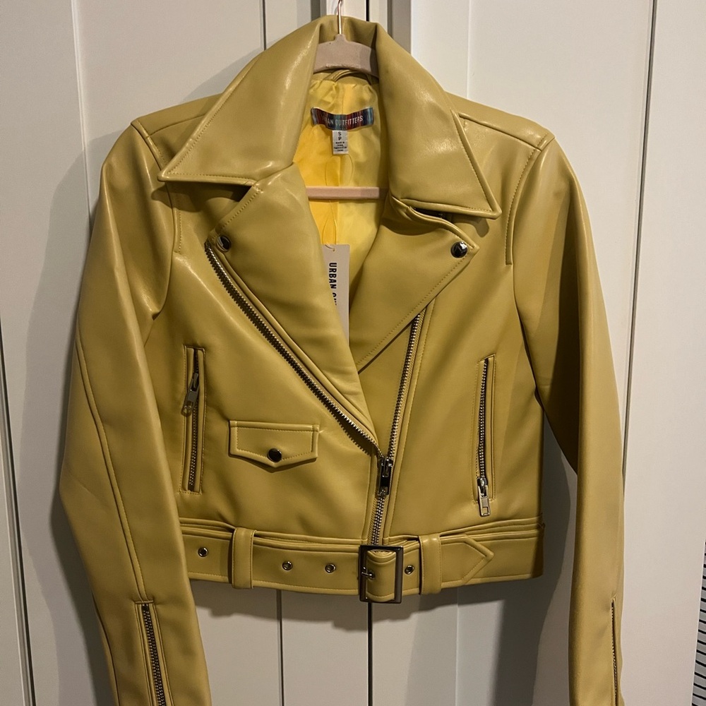 Urban Outfitters Yellow Leather Jacket